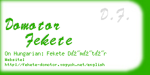 domotor fekete business card